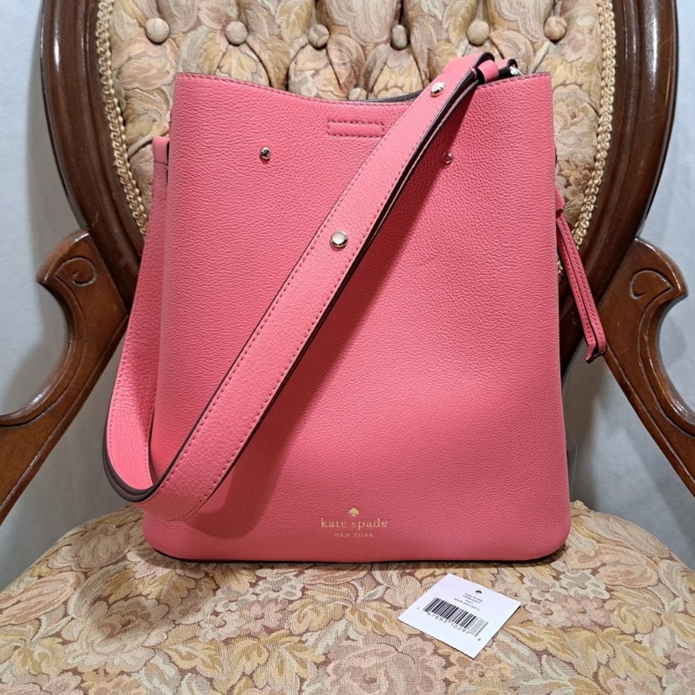 Kate Spade Marti Large Bucket Shoulder Cross Body Pink bag purse NWT - Picture 4 of 10